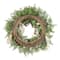 Glitzhome® 24" Cypress Leaves & Pinecone Wreath with Ribbon & Bow